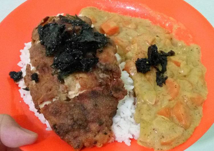 Japanese curry with chicken katsu
