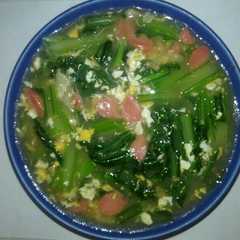 A picture of Tumis Sawi Kuah Telur.