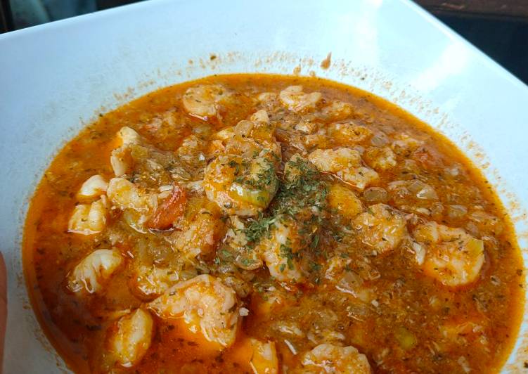 Langkah Mudah untuk Menyiapkan Udang Kuah Merah, Enak