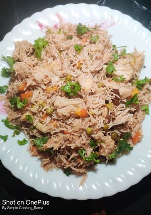 A picture of Veg Pulao in Cooker.