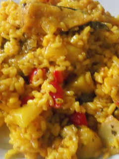 Una foto de Arroz con bacalao