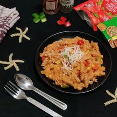 A picture of Creamy Pink Sauce Pasta.