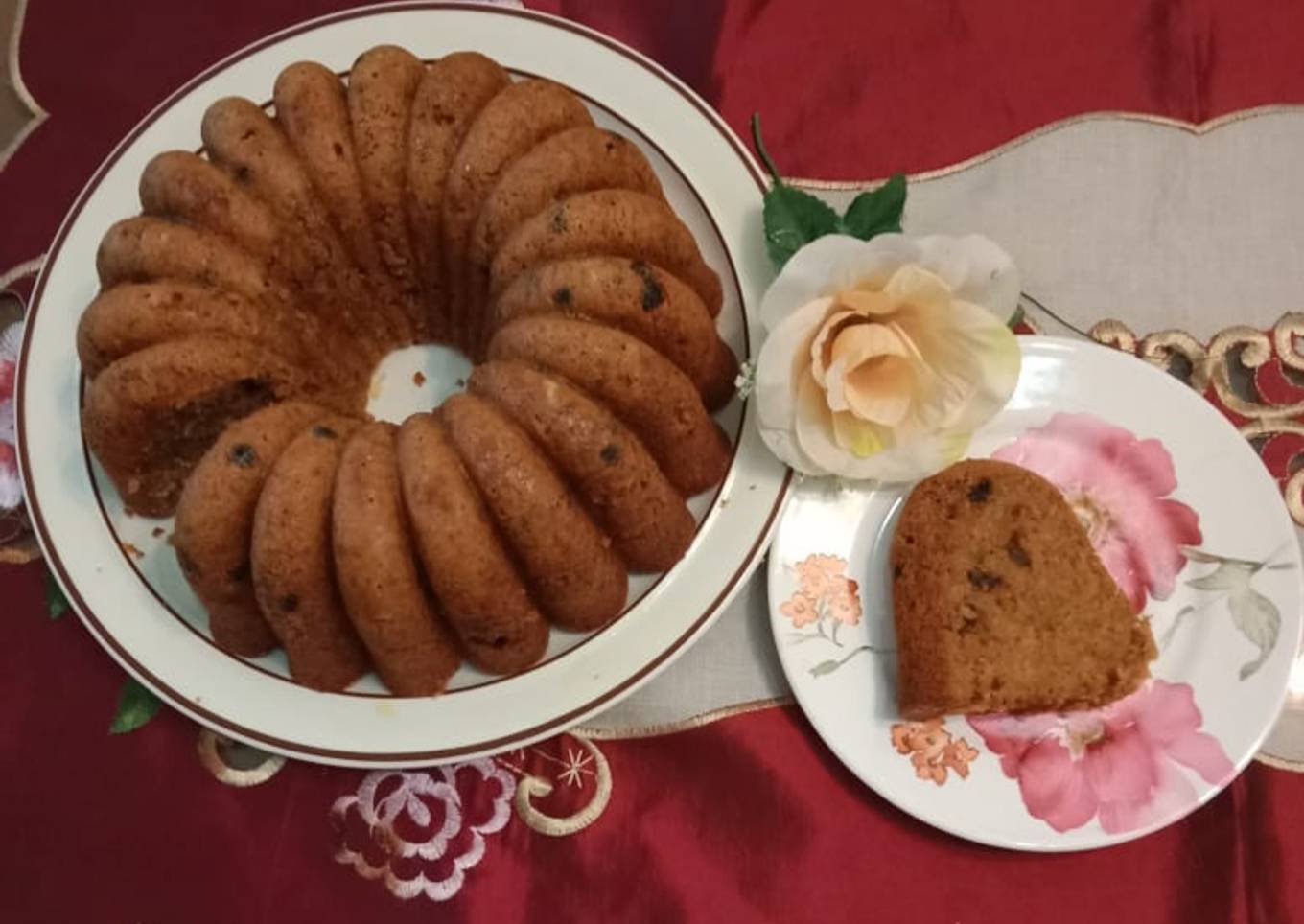 Bolu pisang kismis keju gurih lembut gak seret