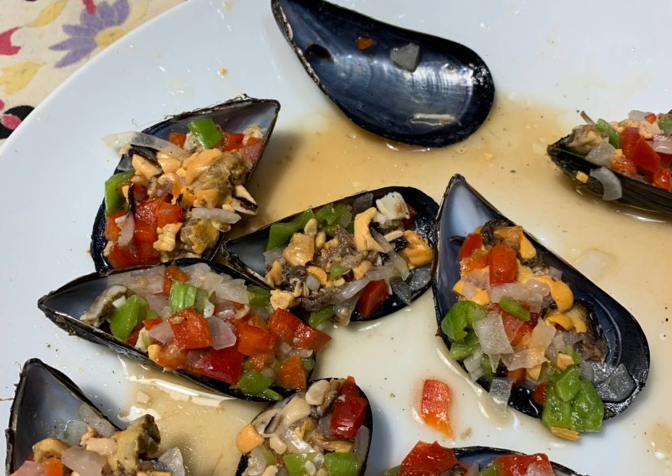 Mejillones rellenos a la vinagreta
