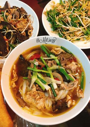 Hình của món Phở gan cháy.