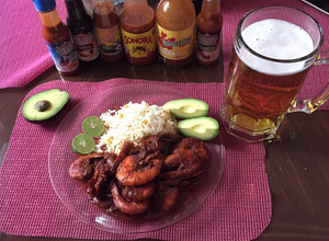 Una foto de Camarones a la diabla