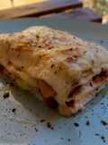 Lasaña de picadillo cubano y queso