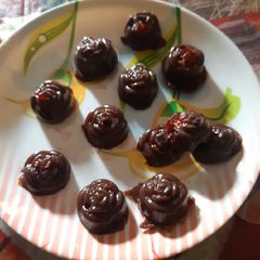 Homemade chocolate A picture of Homemade chocolate.