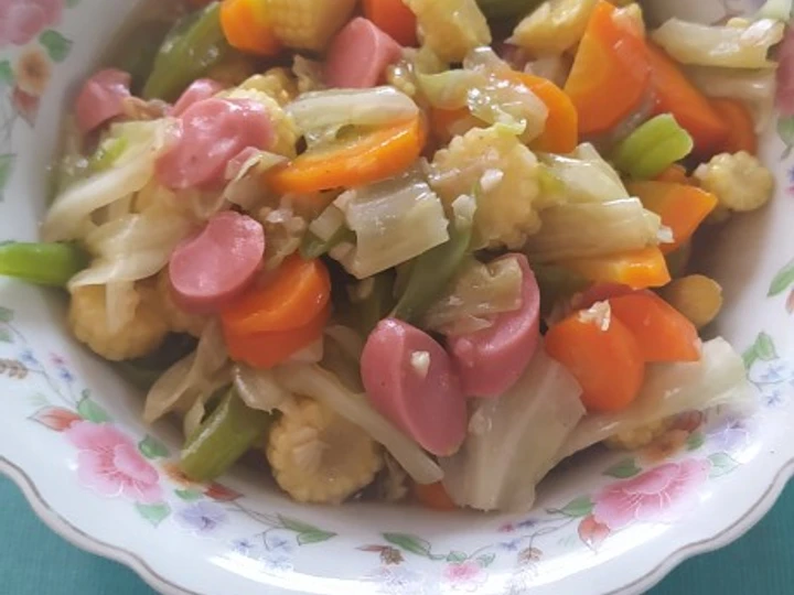 Easy Steps Prepare Recipes Capcay plus Sosis the So Delicious Delicious.