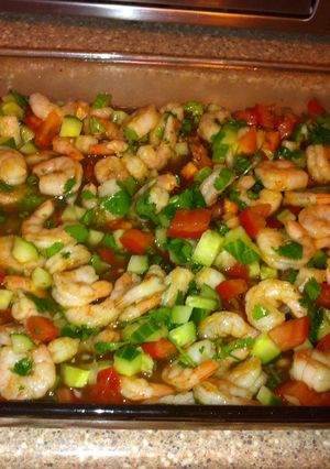 Una foto de Ceviche de camarones