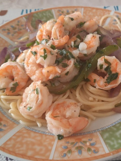 Una foto de Spaghetti de camarones