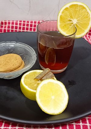 A picture of Cinnamon and Sweet Lime Herbal Detox Weightloss Tea.