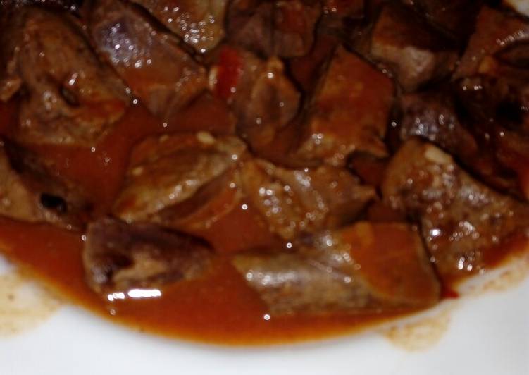 شرمولة كبدة وقلب غنمي