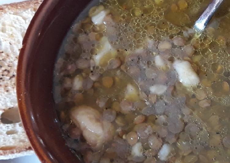 Zuppa di lenticchie e castagne