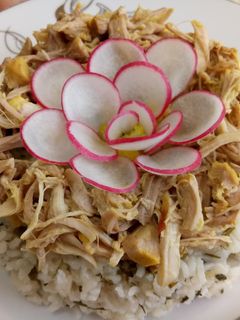 عکسی از دستور سبزی پلو با گوشت بوقلمون 🌿🍗