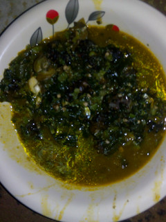 A picture of Okor soup.