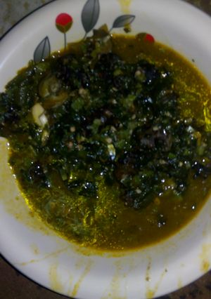 A picture of Okor soup.