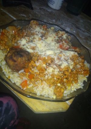 Una foto de Arroz con Albóndigas