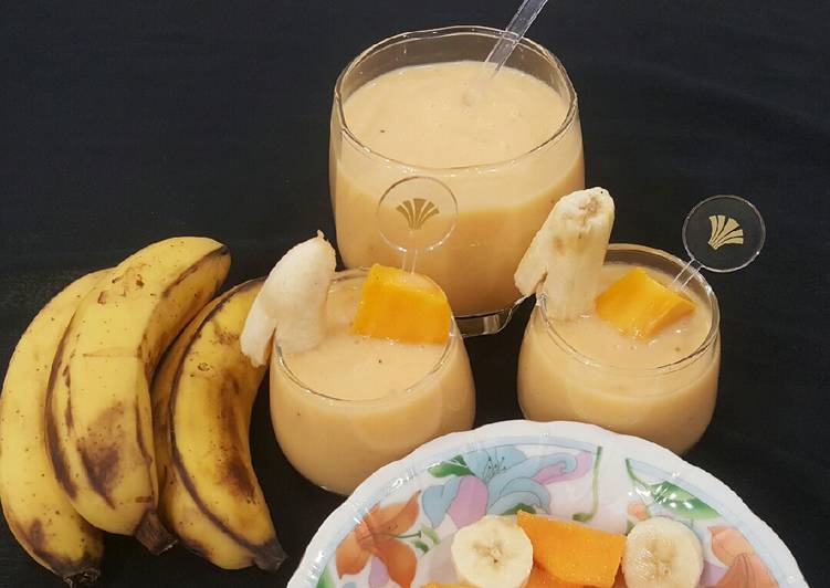 Easiest Way to Make Mango n Banana Shake in 13 Minutes for Family