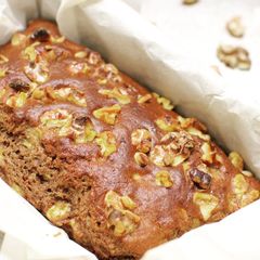 Cocoa banana cake with olive oil A picture of Cocoa banana cake with olive oil.