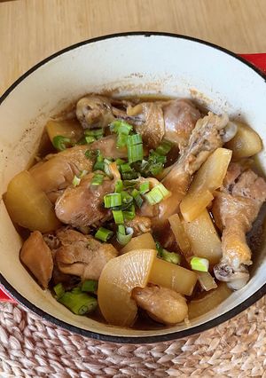 A picture of Simmered Chicken and Daikon Radish.