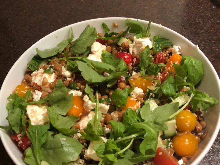 Easy Steps to Make|Recipe} Lentil, tomato and feta salad, Make You Drink