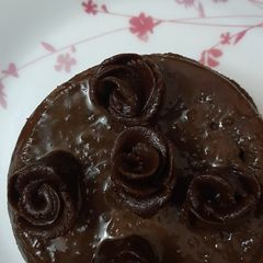 A picture of Eggless chocolate cake.