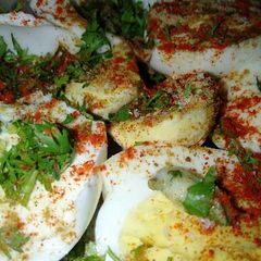 A picture of Masala Boiled Eggs.