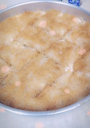 صورة لوصفة كنافه بالقشطه المنزليه