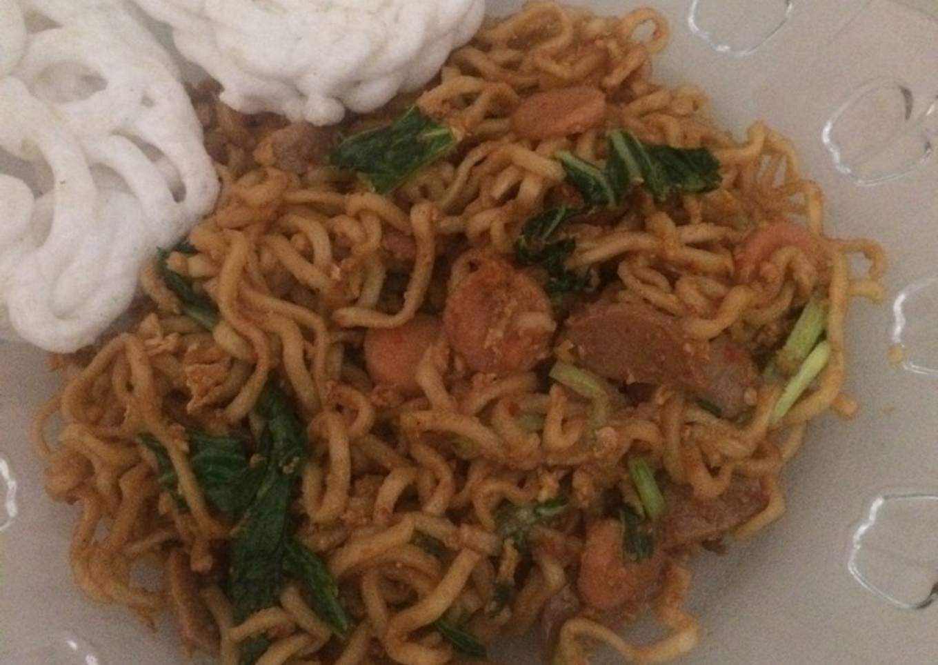 Mie telor goreng sederhana