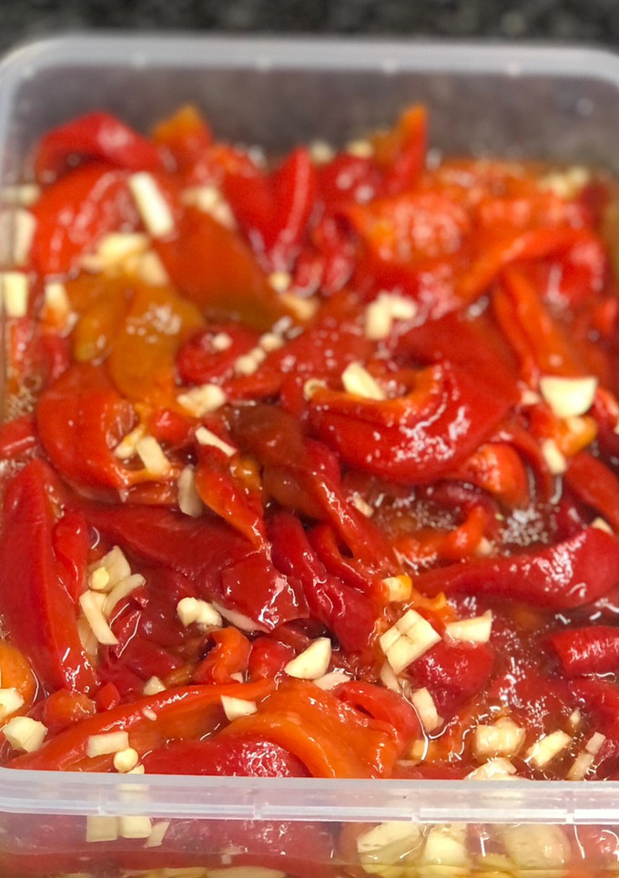 Una foto de Ensalada de pimientos asados