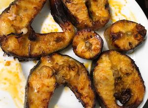 Hình của món Cá tằm nướng muối ớt - nồi Air fryer.