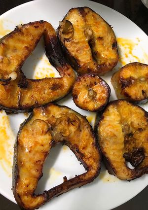 Hình của món Cá tằm nướng muối ớt - nồi Air fryer.