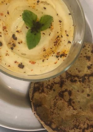 A picture of Methi Baajra Paratha.