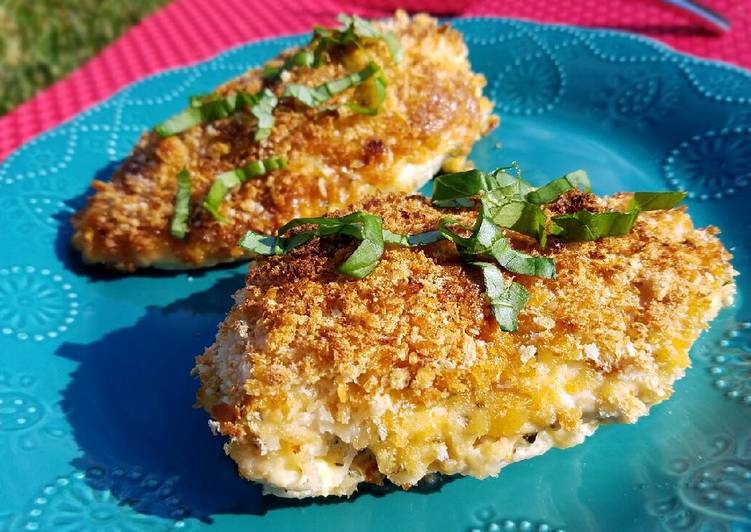 Simple Way to Make Super Quick Homemade Parmesan Mayo Crusted Chicken