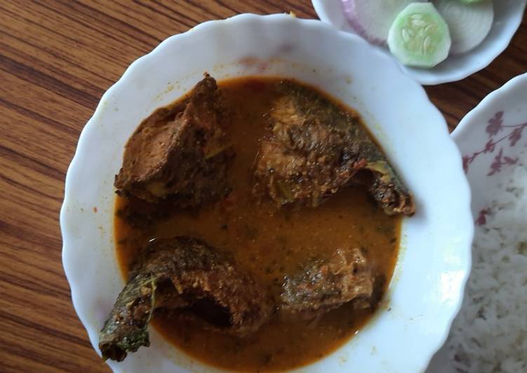 Fish curry with rice