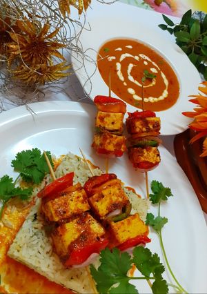 A picture of Paneer shashlik.