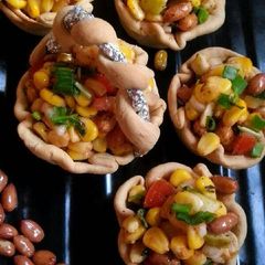 A picture of Barbeque tangy corn chaat.