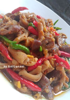Foto resep Jantung Usus Pedas