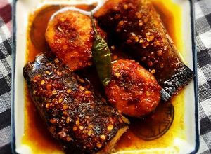 Hình của món Cá lóc đồng kho nghệ.