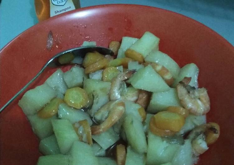 Langkah Mudah untuk Menyiapkan Tumis wortel kentang udang u/ balita, Bisa Manjain Lidah