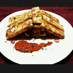 A picture of Yam Fritters or Yamarita.