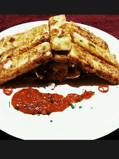A picture of Yam Fritters or Yamarita.