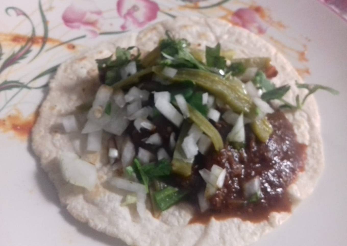 Tacos de nopal y mole el Ocote