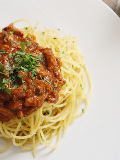 Foto resep Spaghetti topping sarden | enak juga ternyata