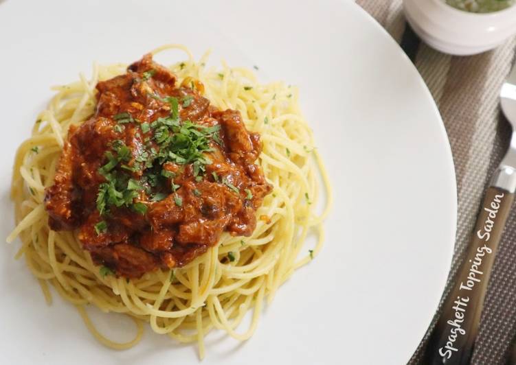 Spaghetti topping sarden | enak juga ternyata