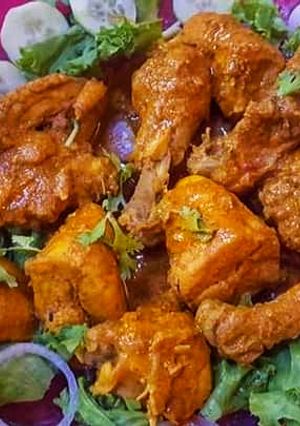 A picture of Chicken tikka.
