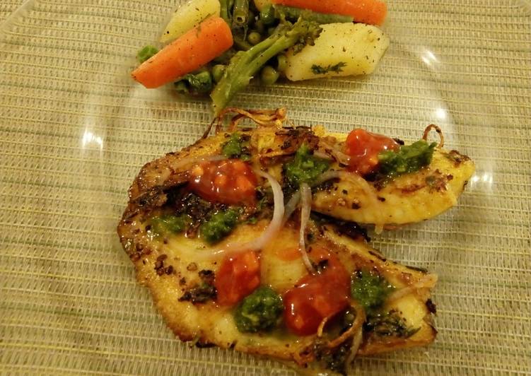 Easiest Way to Prepare Super Quick Homemade Pan Fried Fish with mix Vegetables
