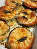 Beringela com Tomate e Mozzarella no forno