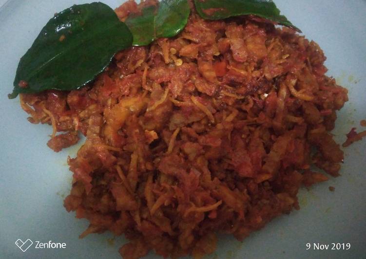 Resep Sambel tempe + teri Anti Gagal